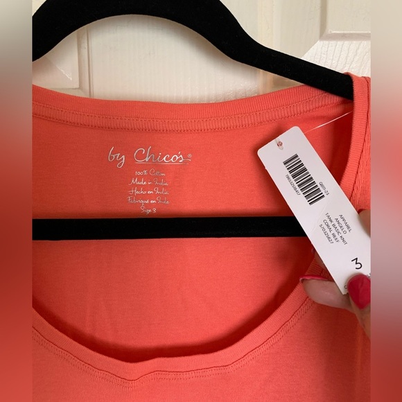 NWT NIB Chicos tank “Coral Reef” (coral) sz 3 (14-16) - Picture 2 of 6